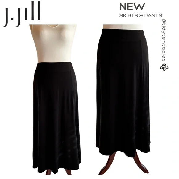 J.Jill Black Maxi Skirt Women's Size Medium - Picture 4 of 5